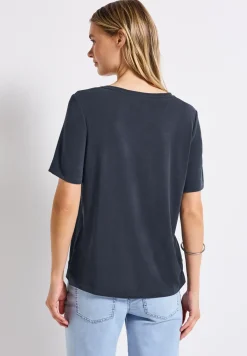 Silk-Look Shirt met tekst