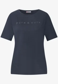 Silk-Look Shirt met tekst