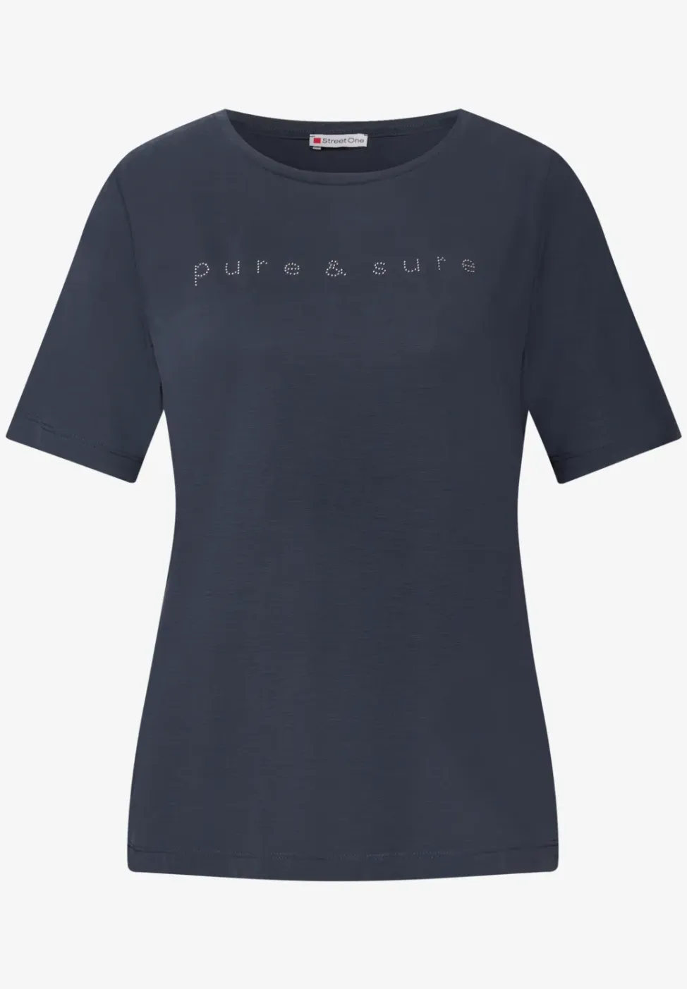 Silk-Look Shirt met tekst