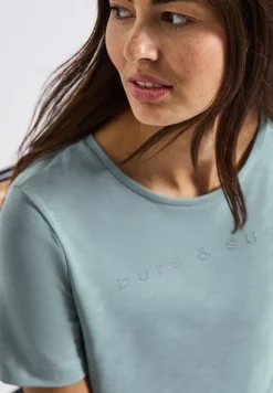 Silk-Look Shirt met tekst
