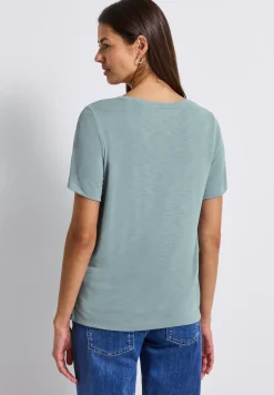 Silk-Look Shirt met tekst