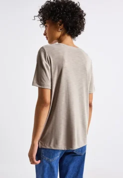 Silk-Look Shirt met tekst