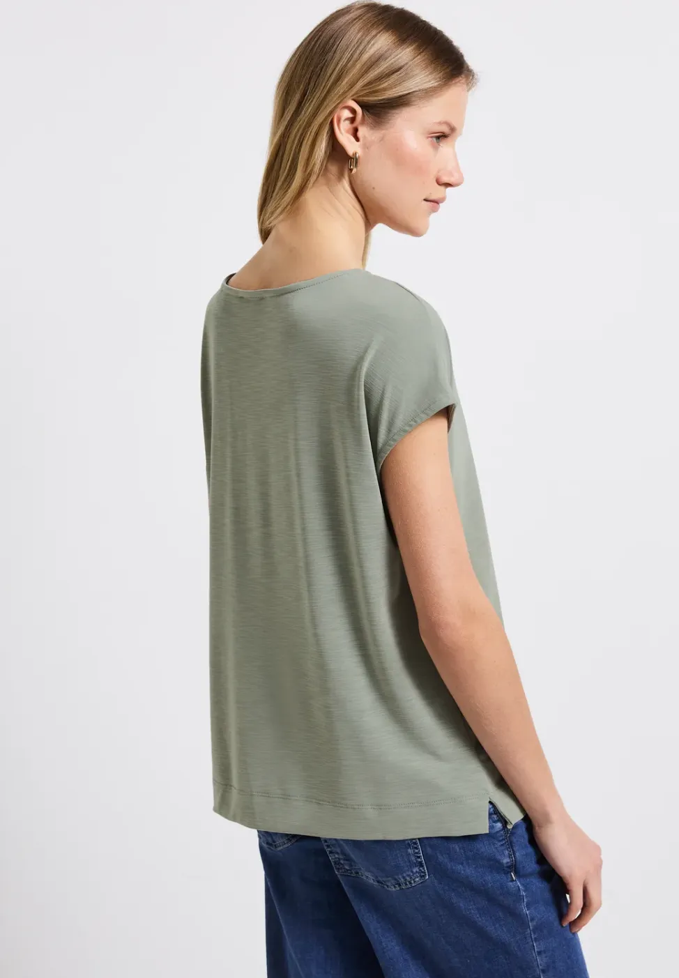 Silk-Look Shirt met tekst