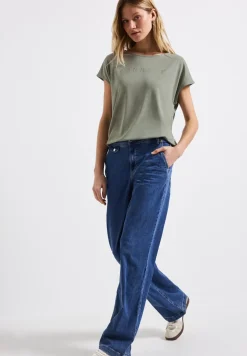 Silk-Look Shirt met tekst