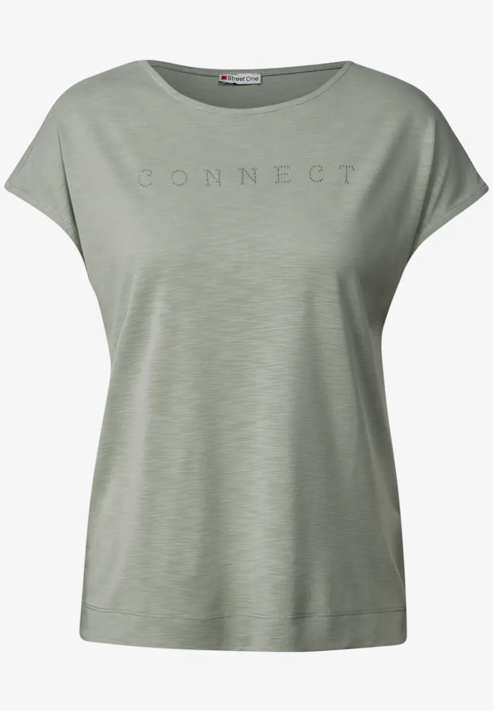 Silk-Look Shirt met tekst