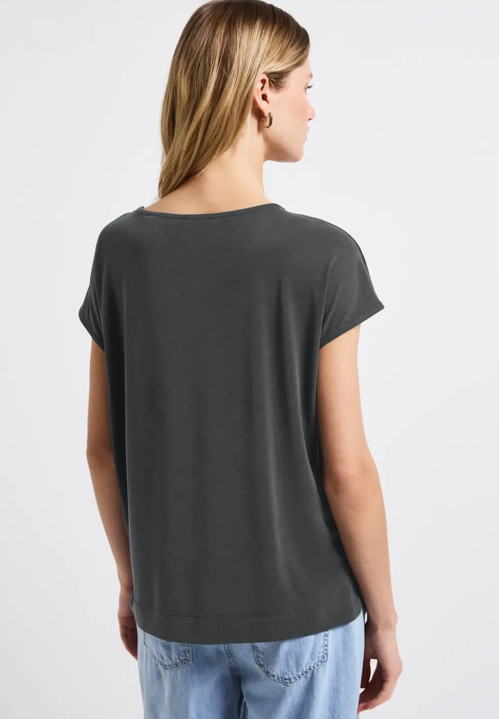 Silk-Look Shirt met tekst