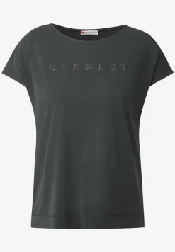 Silk-Look Shirt met tekst