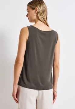 Silk-Look top met knoop