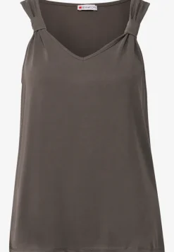 Silk-Look top met knoop