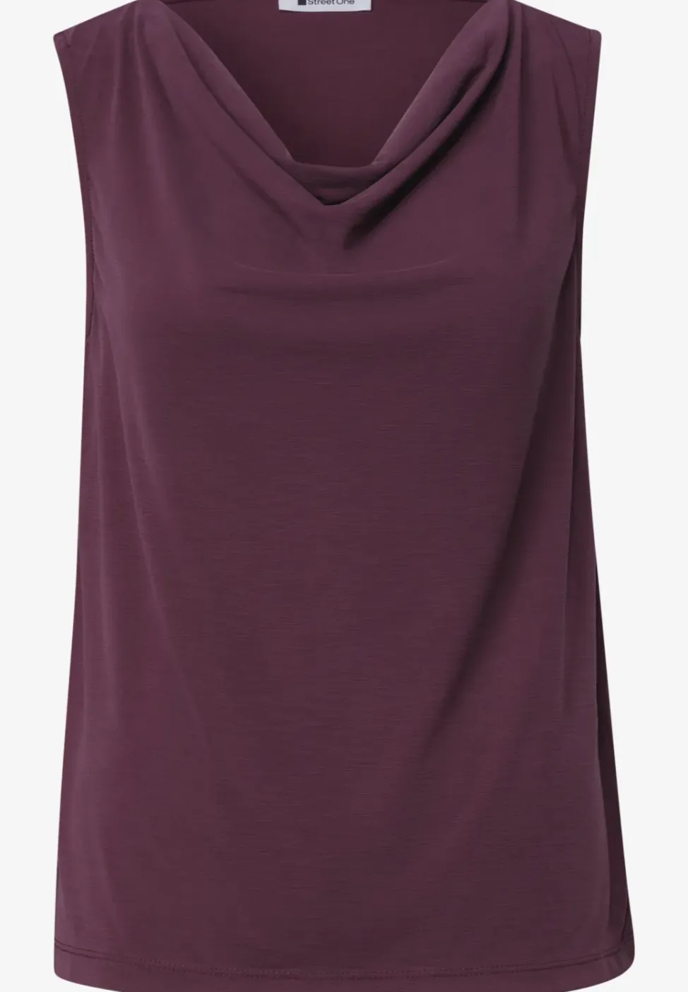 Silk-Look top met watervalhalslijn