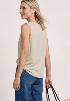 Silk-Look top met watervalhalslijn