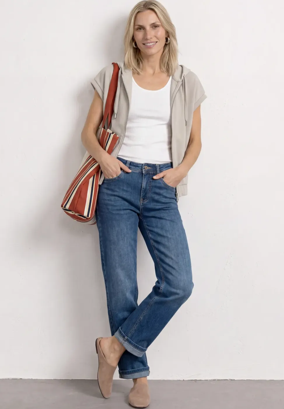 Silk-Look vest met capuchon