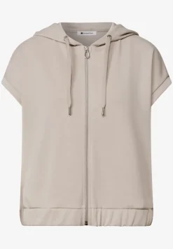 Silk-Look vest met capuchon