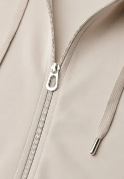 Silk-Look vest met capuchon