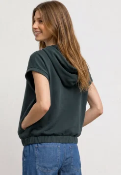 Silk-Look vest met capuchon