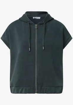 Silk-Look vest met capuchon