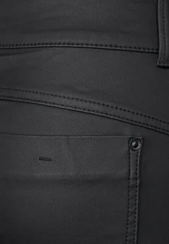 Slim fit broek met coating