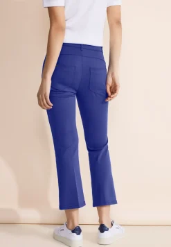 Slim fit broek van keperstof