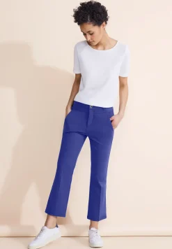 Slim fit broek van keperstof