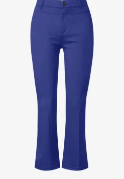 Slim fit broek van keperstof