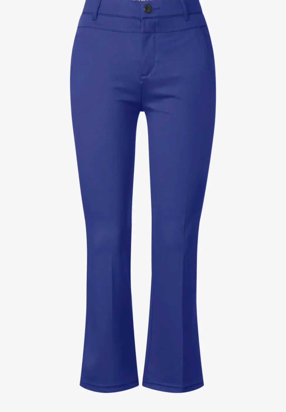 Slim fit broek van keperstof