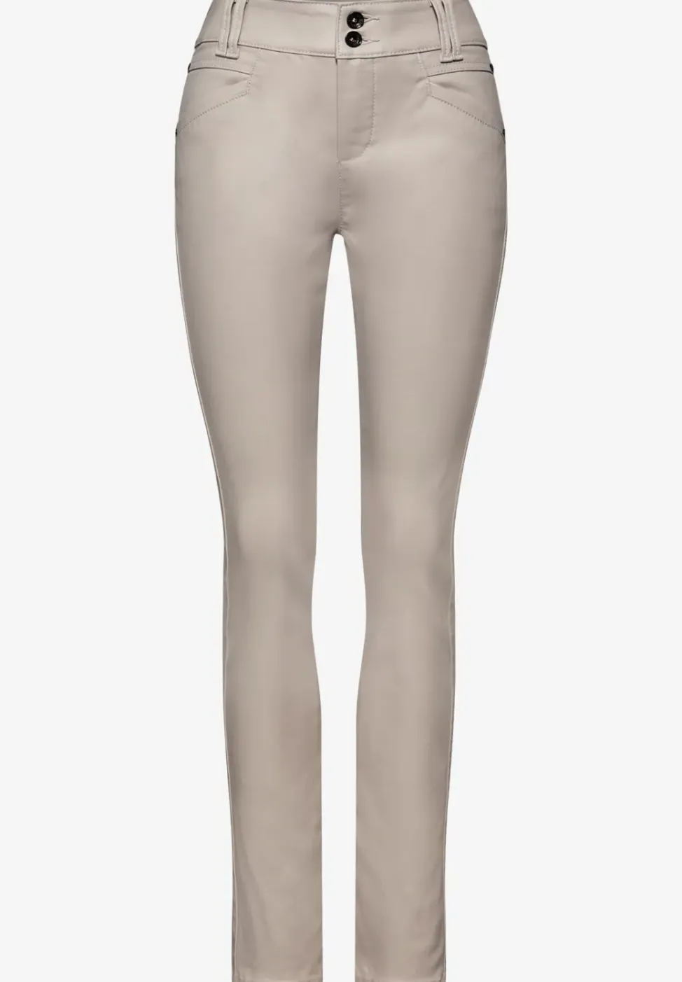 Slim Fit gecoate broek