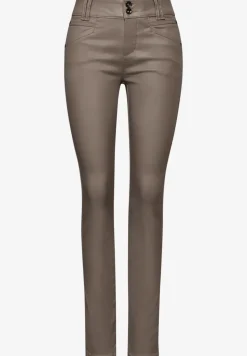 Slim Fit gecoate broek