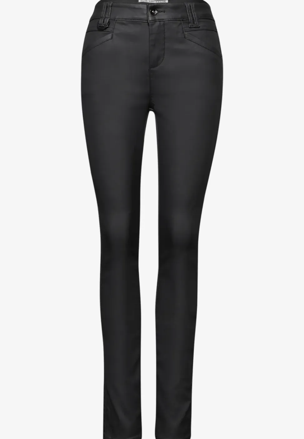 Slim Fit gecoate broek