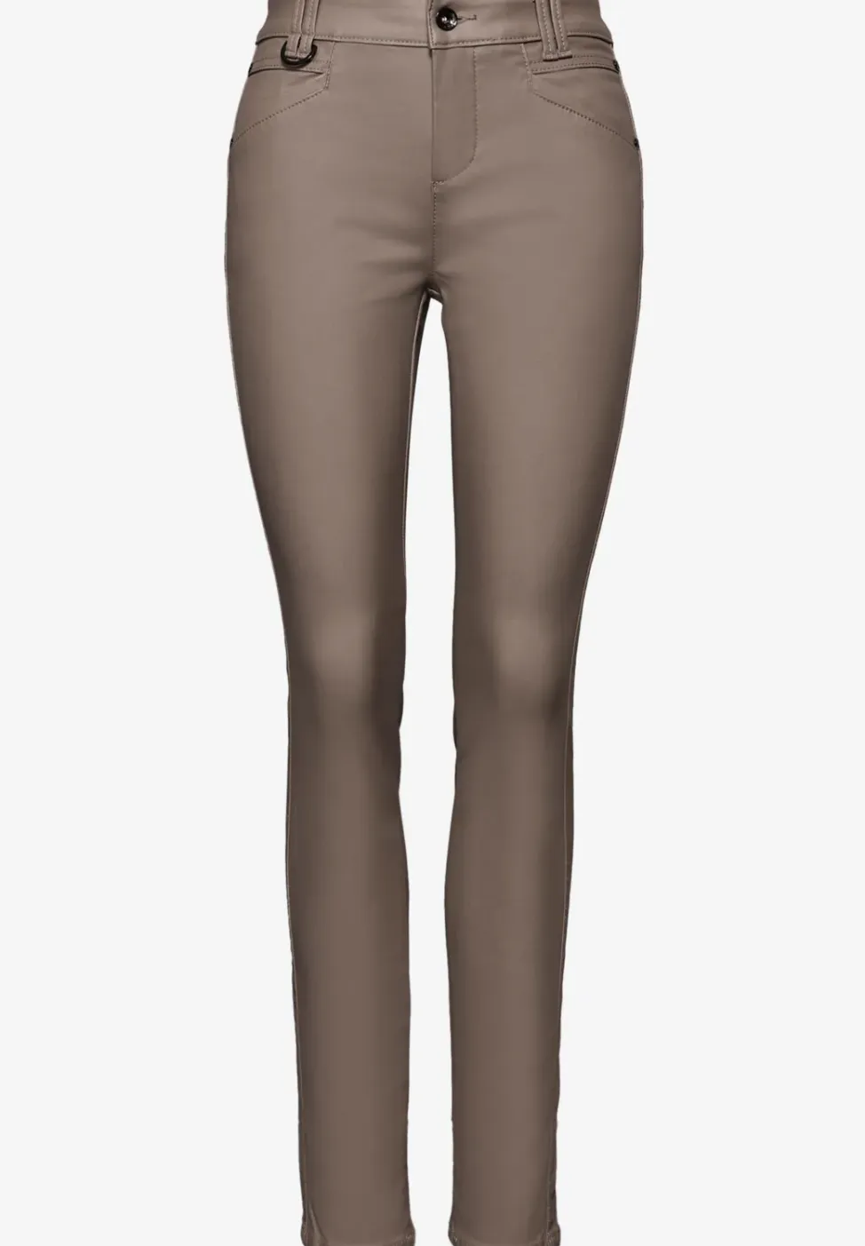 Slim Fit gecoate broek
