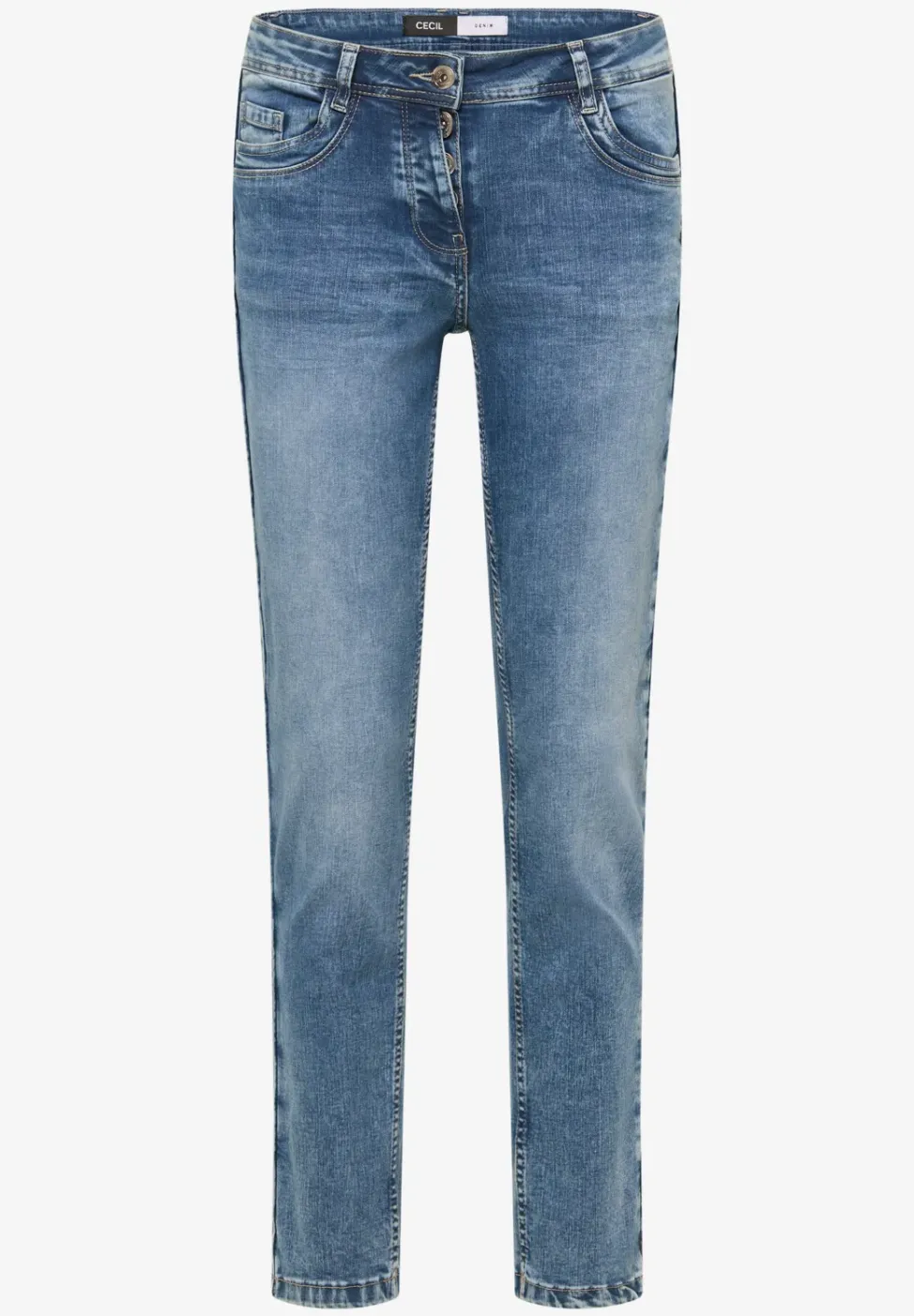 Slim fit jeans met detail