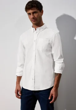 Slim fit overhemd in popeline