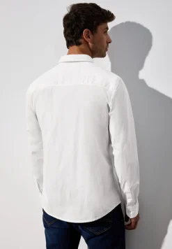 Slim fit overhemd in popeline