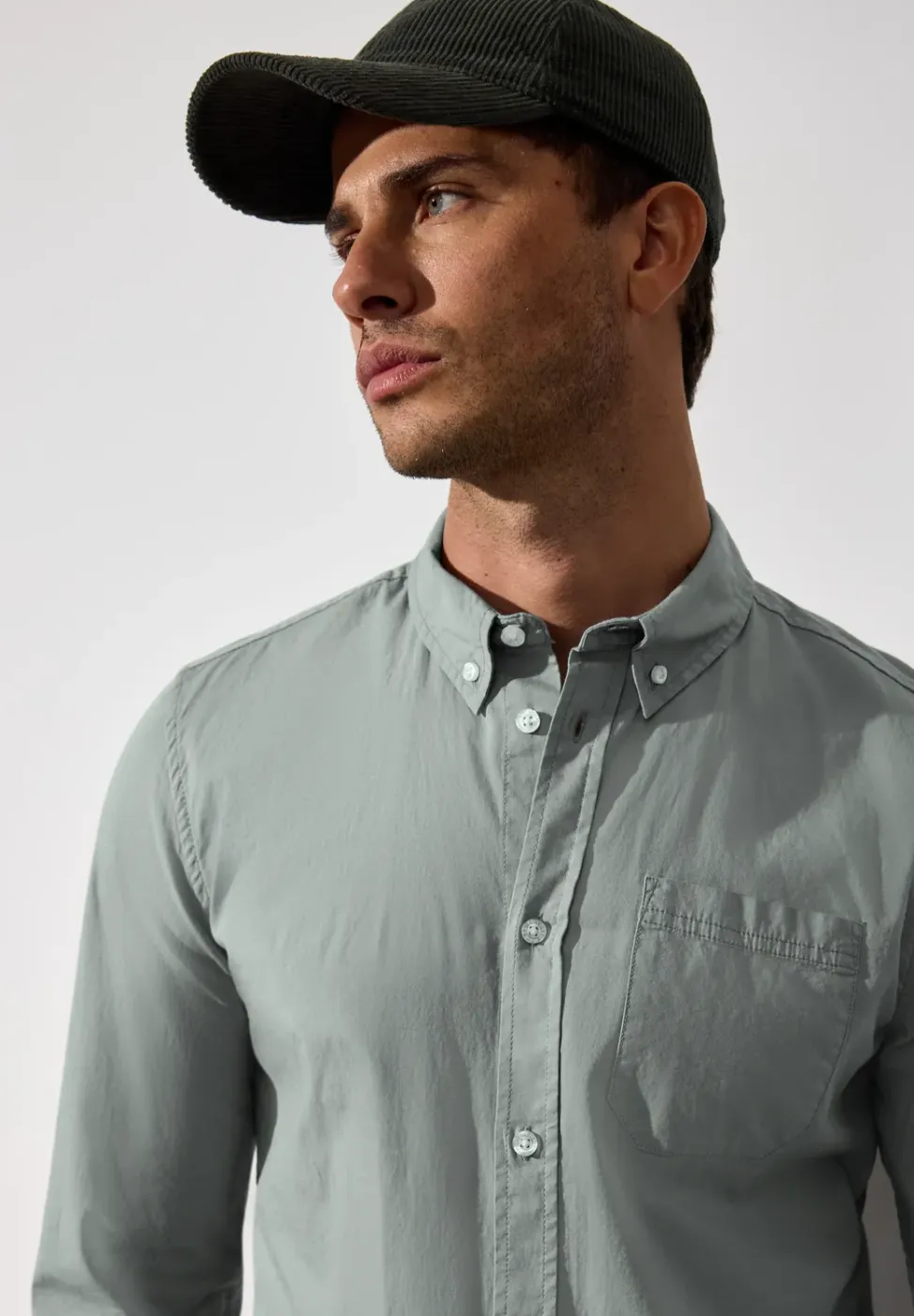 Slim fit overhemd in popeline