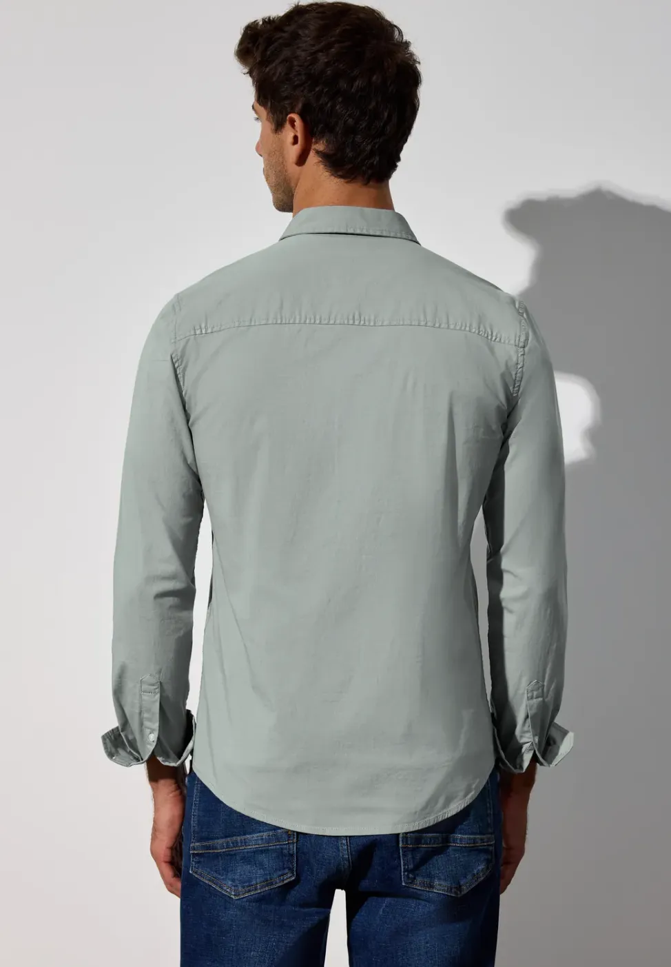 Slim fit overhemd in popeline