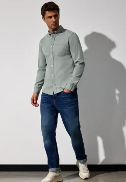 Slim fit overhemd in popeline