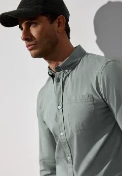 Slim fit overhemd in popeline