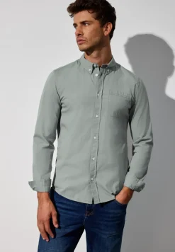 Slim fit overhemd in popeline