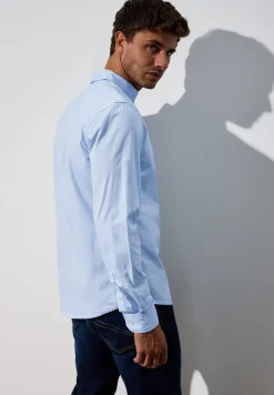 Slim fit overhemd in popeline
