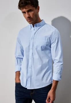 Slim fit overhemd in popeline