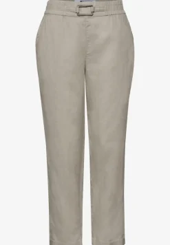 Slim Legs linnen broek met gesp