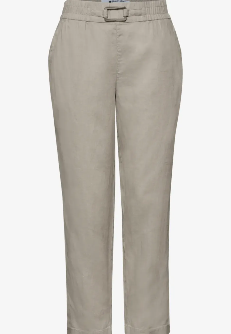 Slim Legs linnen broek met gesp