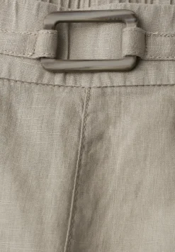 Slim Legs linnen broek met gesp