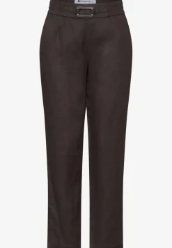Slim Legs linnen broek met gesp