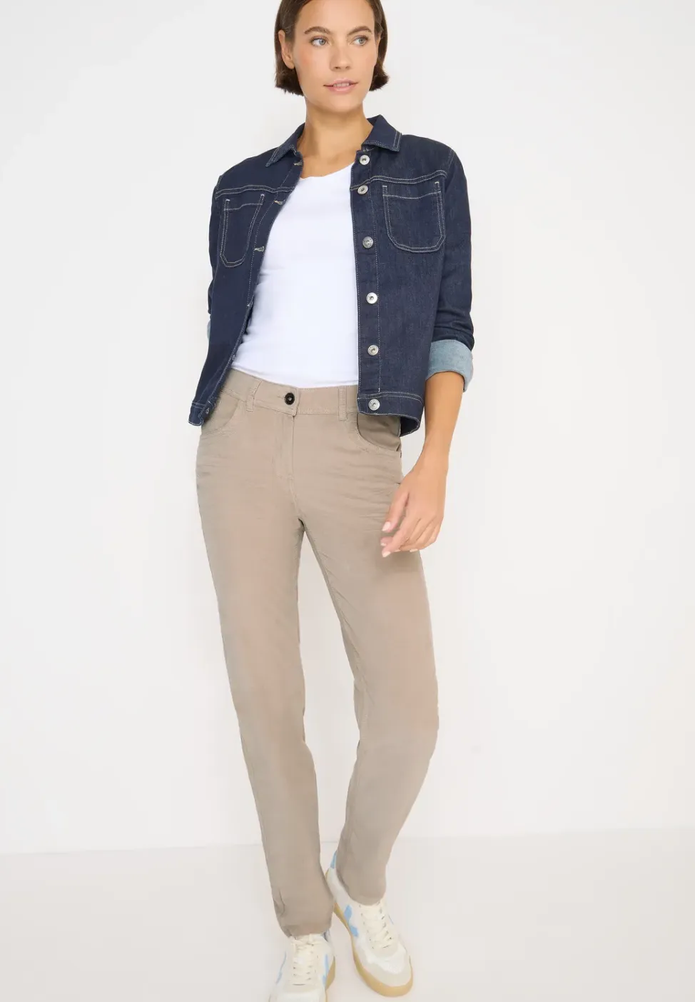 Slim Fit corduroy broek