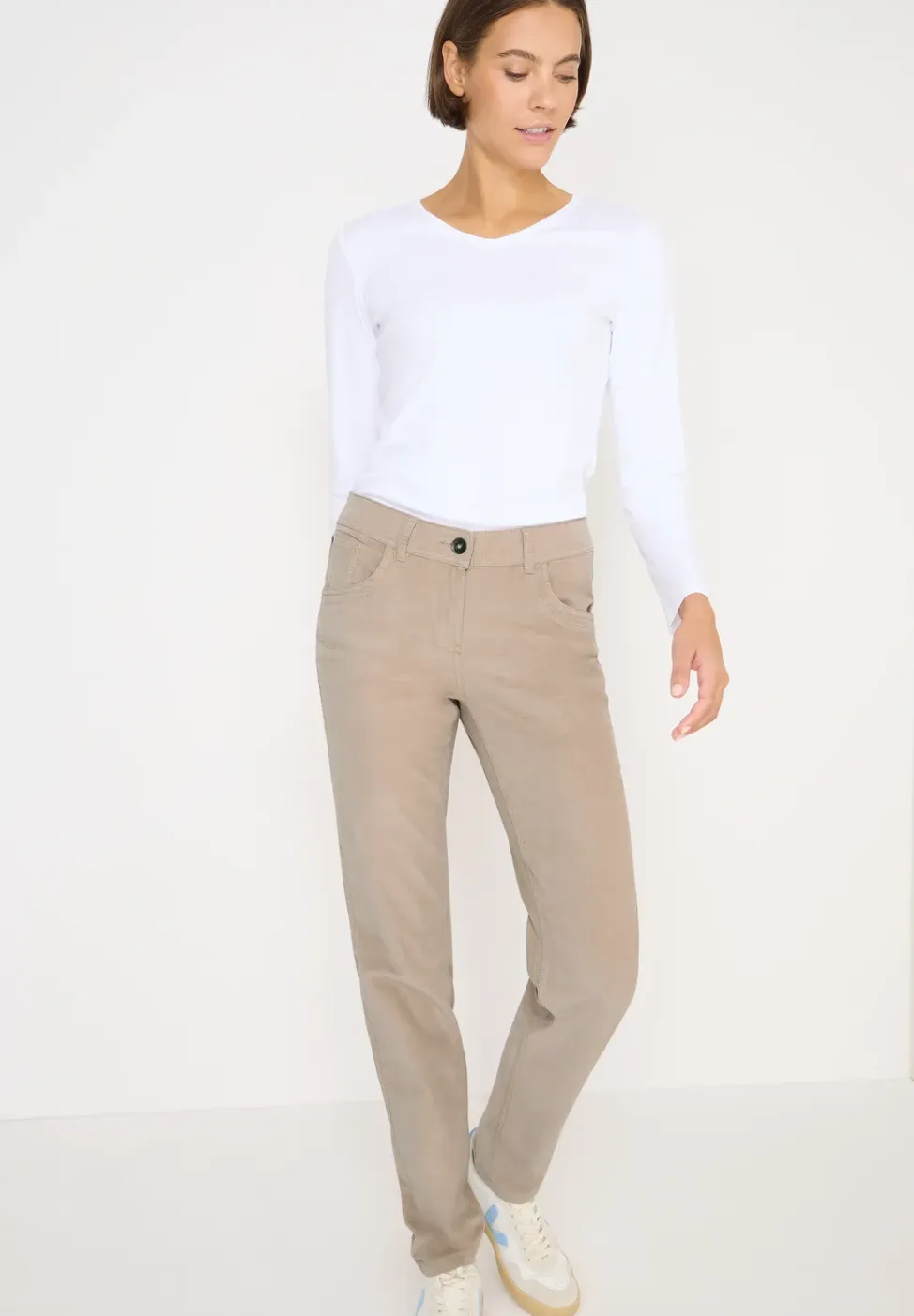 Slim Fit corduroy broek