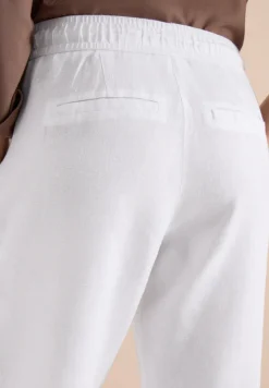 Slim Legs broek in causale pasvorm van linnen