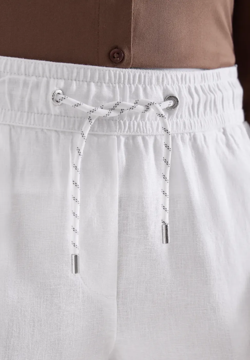 Slim Legs broek in causale pasvorm van linnen