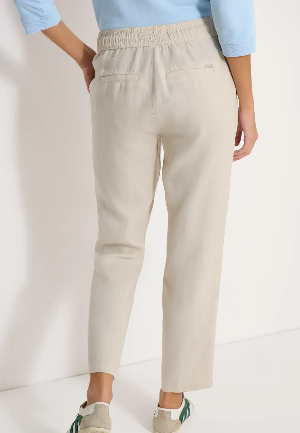 Slim Legs broek in causale pasvorm van linnen