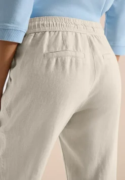 Slim Legs broek in causale pasvorm van linnen