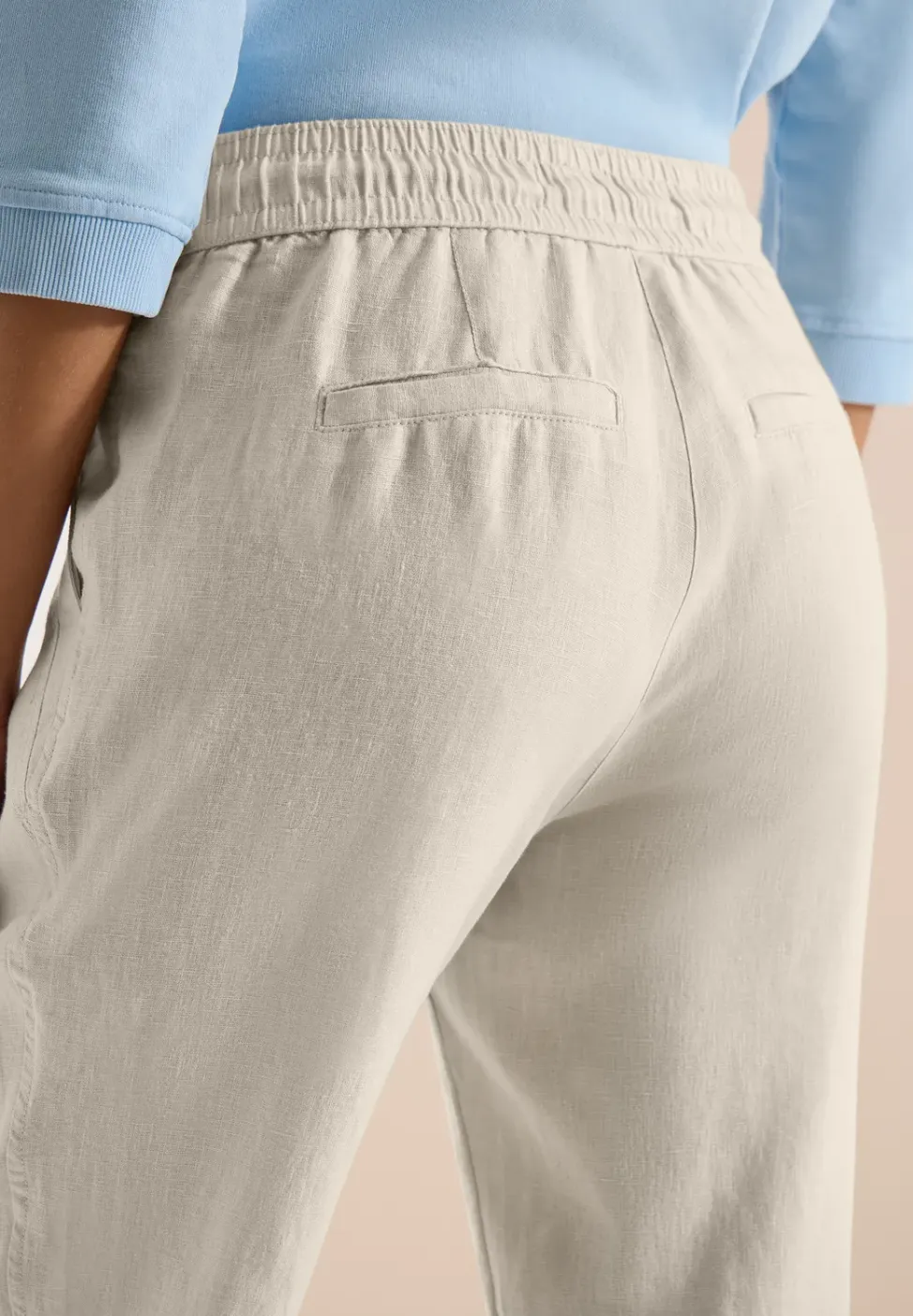 Slim Legs broek in causale pasvorm van linnen
